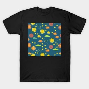 Pattern with dots and flowers T-Shirt